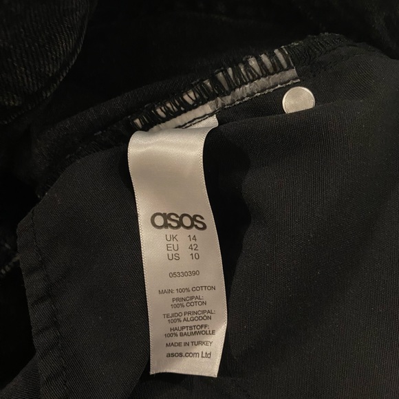 ASOS Black Denim Mom Shorts - Picture 8 of 9